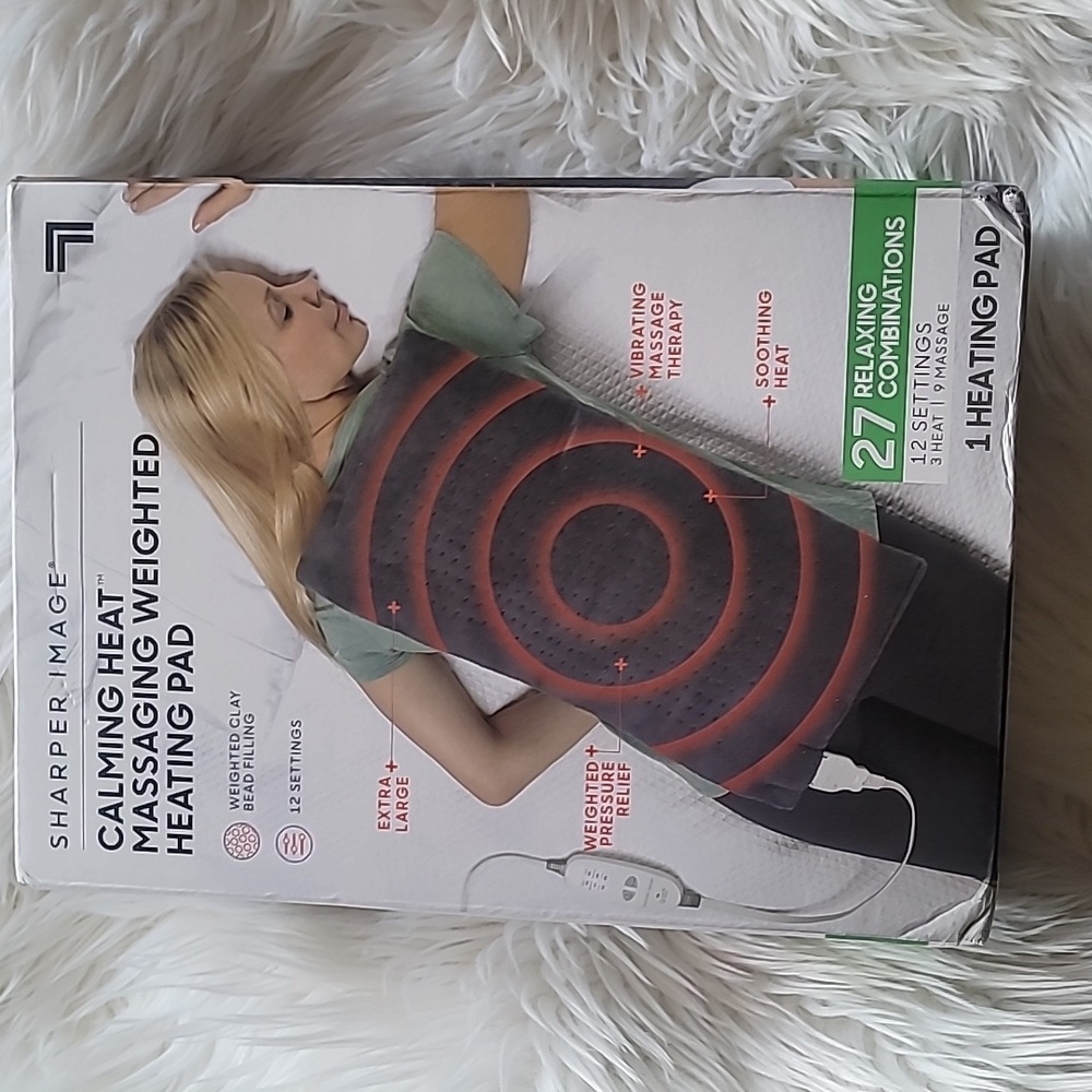 Shaper Image Calming Heat Massaging Weighted Heating Pad